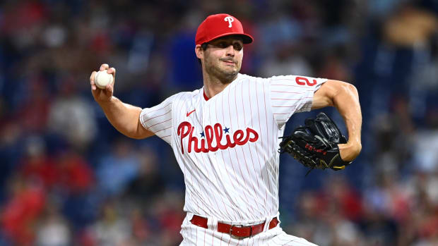 Mark Appel pitching for the Philadelphia Phillies