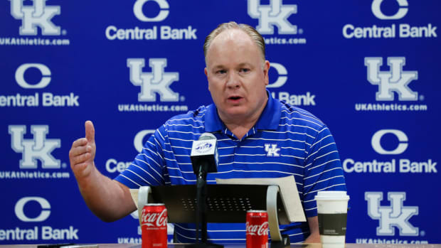 UK head football coach Mark Stoops talked about his team’s prospects for the upcoming season during a Media Day event at Kroger Field in Lexington, Ky. on Aug. 3, 2022. Uk Football01 Sam
