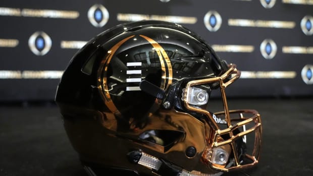 College Football Playoff logo helmet